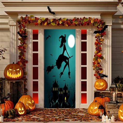 witches hat house metal hanging door halloween decoration|Amazon.com: Halloween Witch Door Decorations.